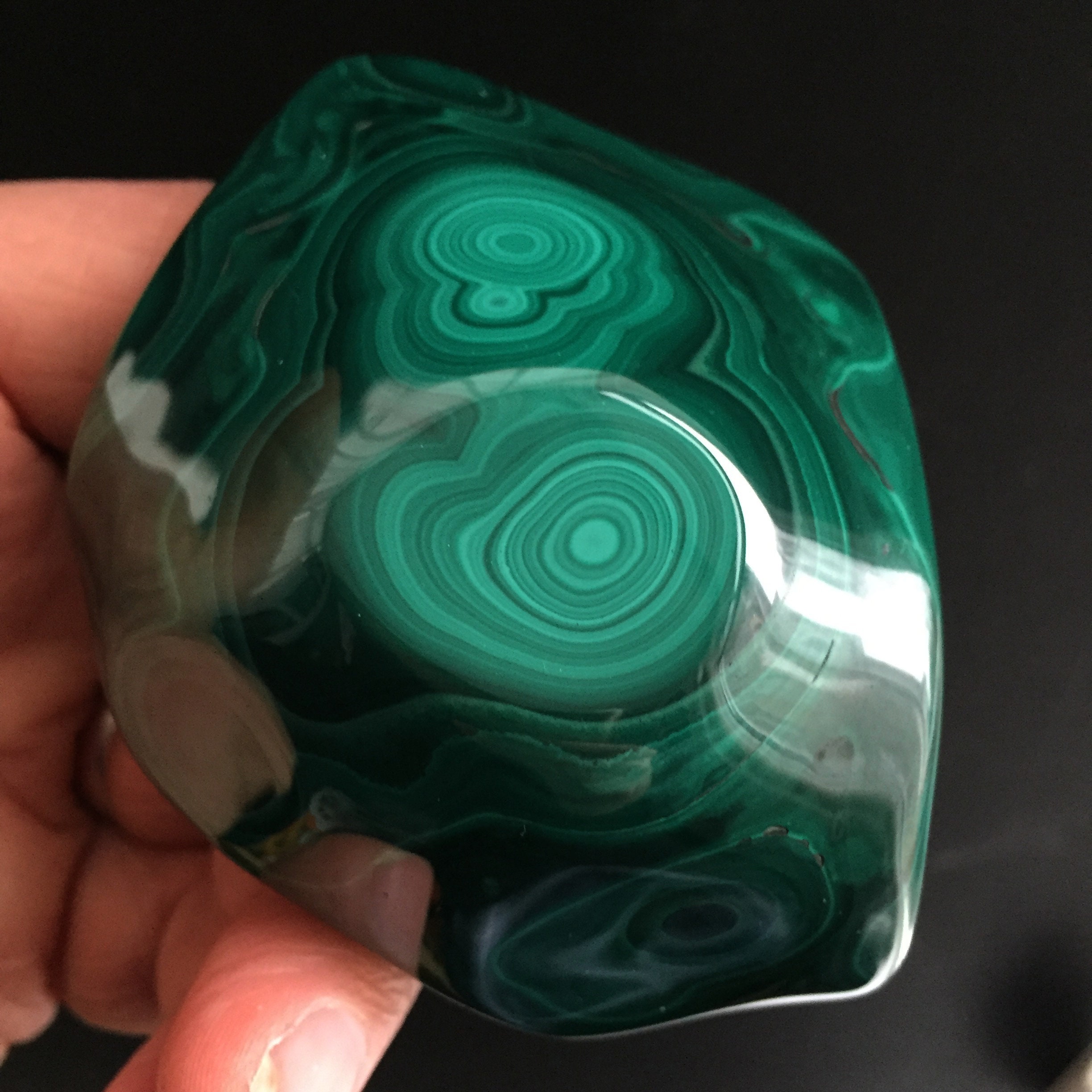 polished malachite