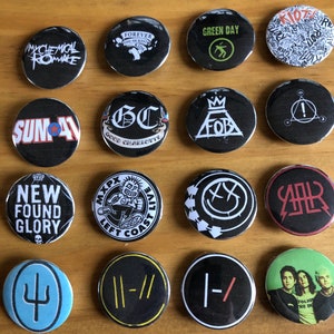 1 Custom 2.25" 2 1/4 inch buttons badge punk bands indie pins personalized 
