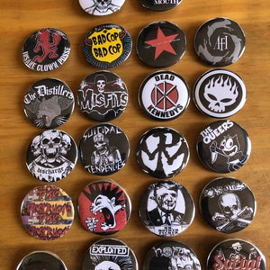 Punk Rock Band Pin-Back Buttons