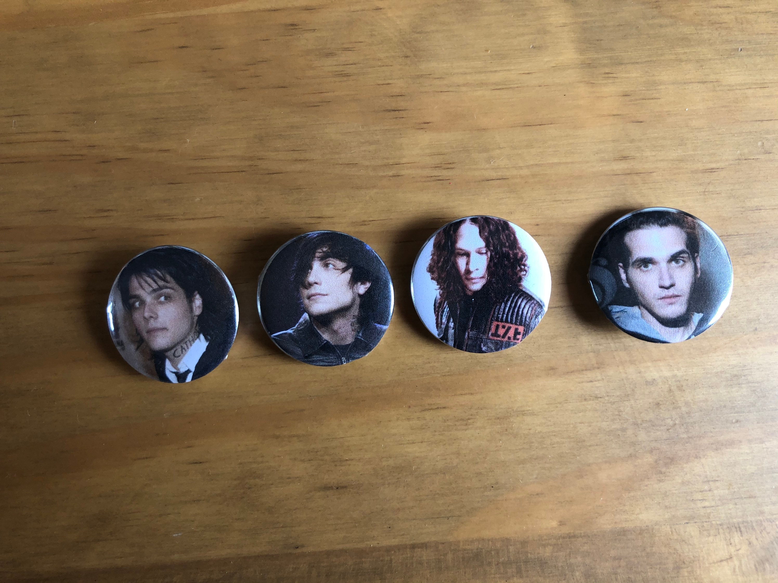 4 MY CHEMICAL ROMANCE Pinbacks Buttons 1 Pins Badges Emo POP Punk Music  Band