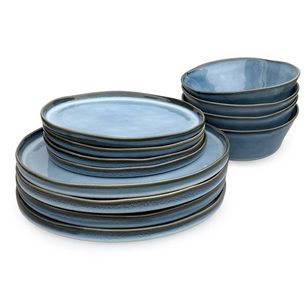Scandi Home Stockholm Blue & Grey Reactive Glaze Ceramic Tableware