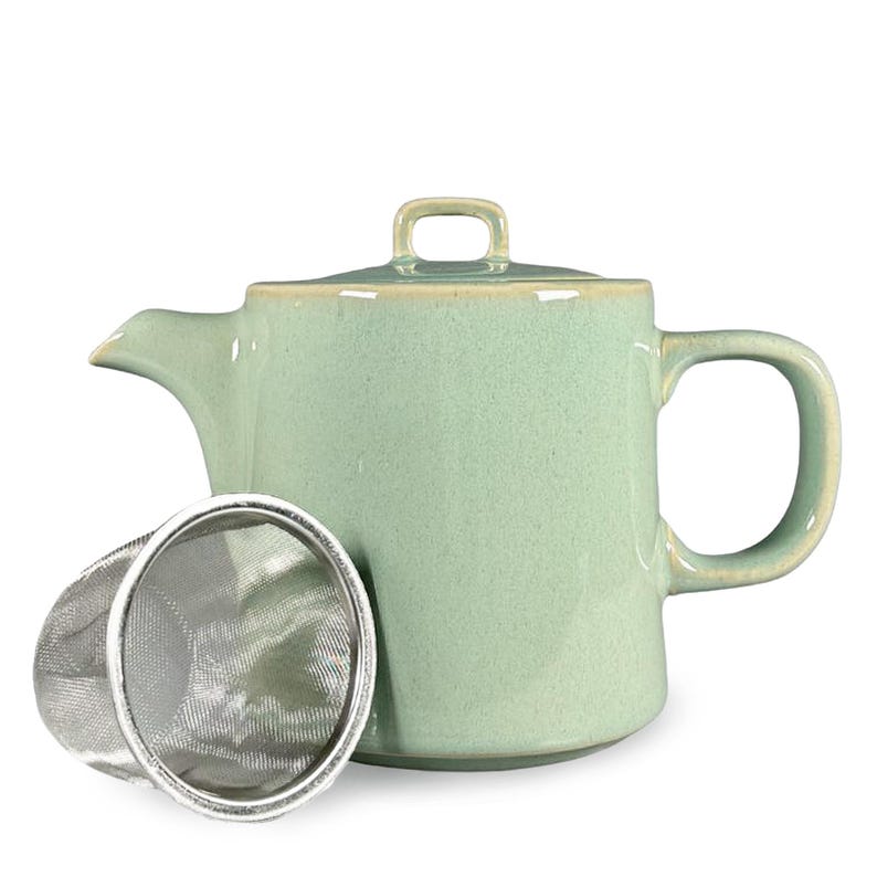 Scandi Home Oslo teapot with stainless steel infuser in sage green ceramic