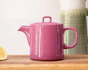 Teiera in ceramica rosa acceso: Scandi Home Oslo, infusore in acciaio inox