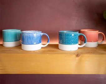 Scandi Home Set of 2 Terra Fusion 480ml Reactive Glazed Ceramic Mugs