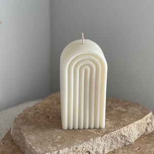 Arch Rainbow Candle|  Soy Wax Candle | Pillar Scented Candle | Unique Gift Present | Homemade Handmade Sculptured