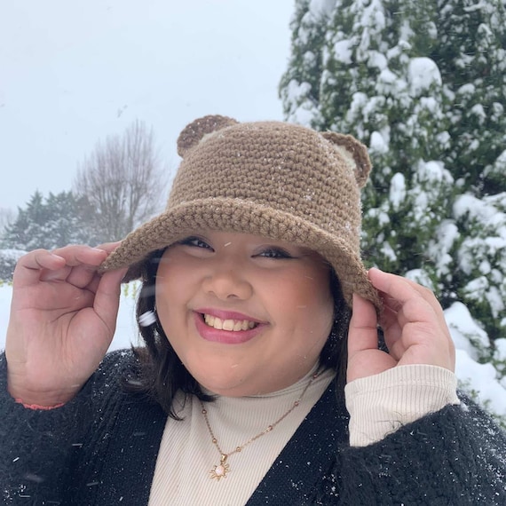 Crochet Bear Bucket Hat - Etsy Denmark