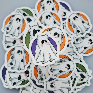 Halloween ghost animal stickers