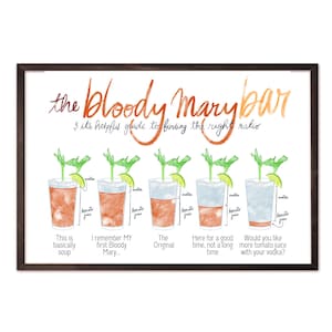 The Bloody Mary Bar Sign [Digital Download] | Brunch Decoration | Bach and Boozy Decor | Brunch Bach Decor Sign | Bloody and Bubbly Bach Art