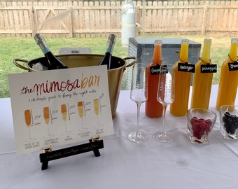 Mimosa Bar Sign digital Download Brunch Sign Mimosa Bar Bottomless Mimosa  Print Brunch and Bubble Art Brunch Decoration Digital 