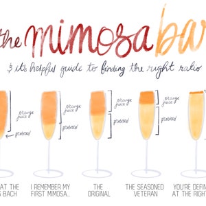 The Mimosa Bar Bachelorette Party Sign [Digital Download] | Bachelorette Bar Decoration | Bach and Boozy Decor | Brunch Bach Sign Champagne