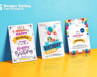 Happy Birthday Flyer Etsy