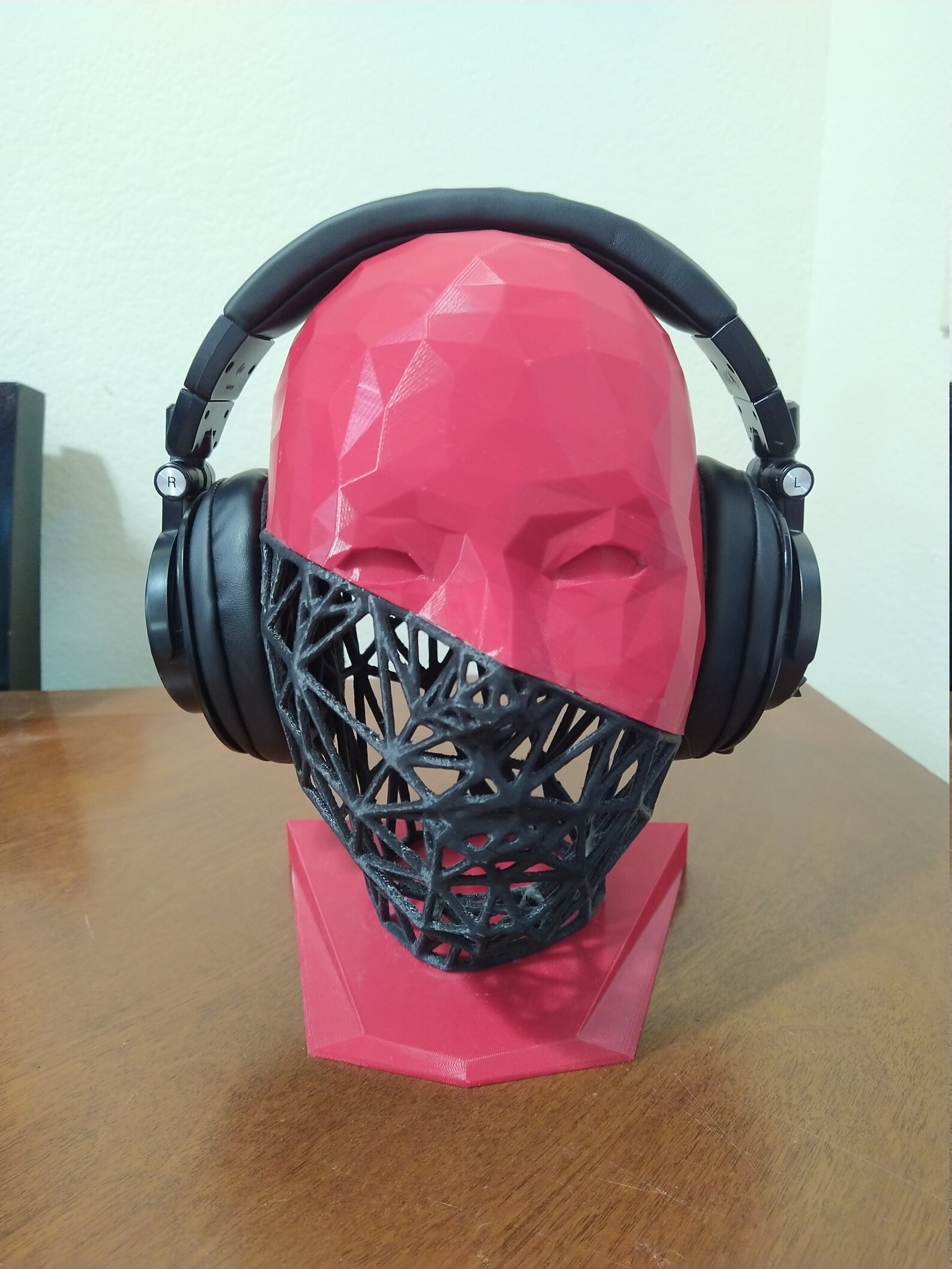 Red Headphone and VR Headset Headphone Stand Mannequin Head Etsy