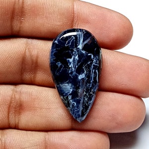 Amazing Fire Natural Blue Pietersite Cabochon Pear Shape, Size 31x18x5 MM, 23 Carat, Pietersite Loose Gemstone For Pendant Jewellery Making.