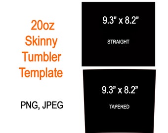 20oz Tumbler Template Tapered Straight Skinny Tumbler Template Mockup, Tumbler Wrap, PNG JPEG Sublimation Template, Instant Digital Download