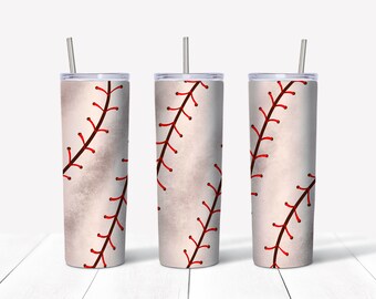 Dirty Baseball Sublimation Tumbler Design, Baseball 20oz Skinny Tumbler Avvolge modelli PNG, Distressed Sublimation Design, Instant Download