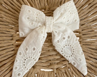 Wedding, Engagement, Bachelor Party, Henna Night Hair Accessories, Big Bow Ties Clip, Lace and Plain, Hair Clips