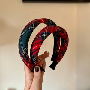 Dickes und hohes Tartan Stirnband, Tartan Royal Stewart, Haarschmuck, Haarband