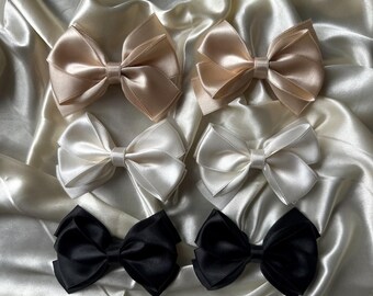 Satin Hair Bows for Girls, Alligator Clip Bow