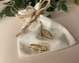 Gold Plated Earrings, Pendant Earrings, Rectangle Earring, Baguette Diamonds on Top