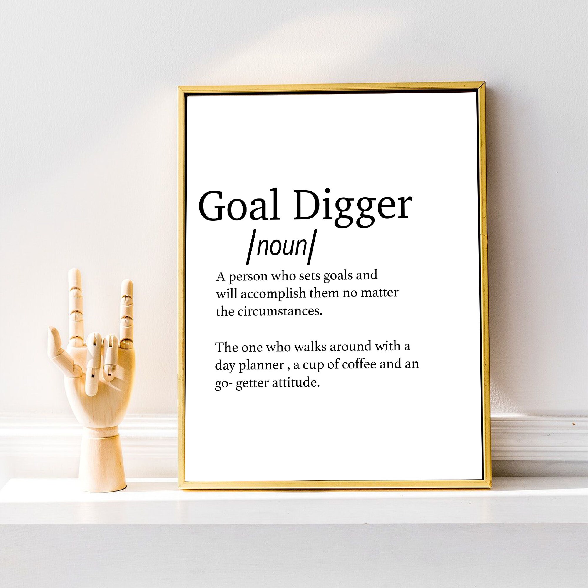 Goal Digger Gift Printable Definition Instant Download 8x10 