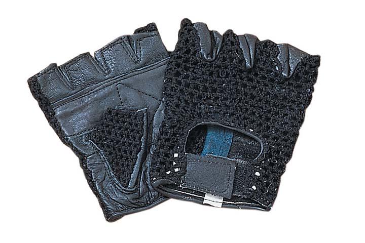 Fingerless Cycling Gloves – Leather Palm and Knitted Back for Comfort and Grip | Retro Bike Gloves for Men and Women