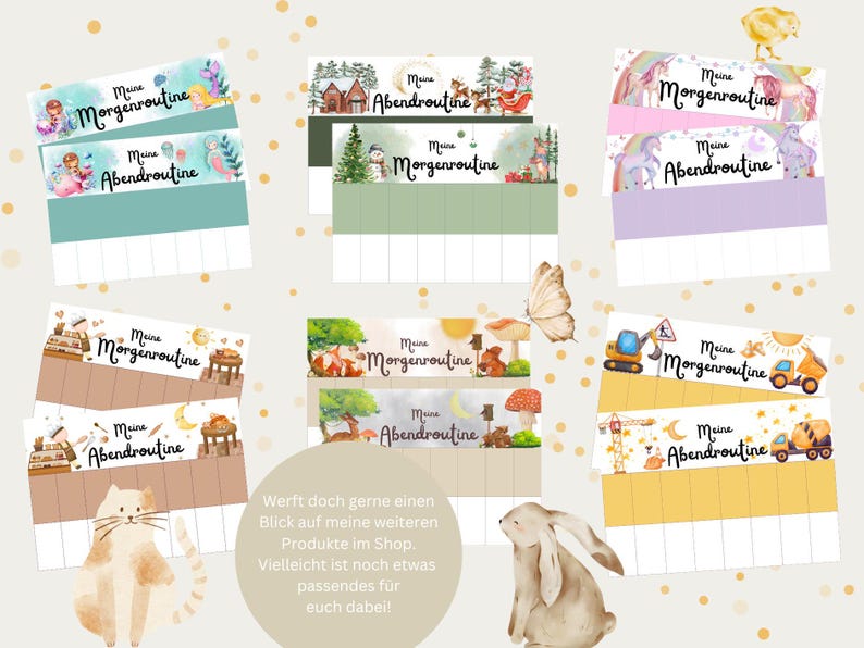 Children's Farm-themed Routine Planner: Morning & Evening Routines With ...