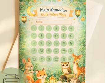 Ramadan Good Deeds Plan for Children, Ramadan Activities for Children, Islamic Education, PDF Download