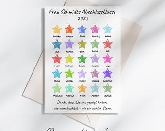 Farewell gift teacher download, farewell card teacher, school graduation, farewell gift educator, educator gift