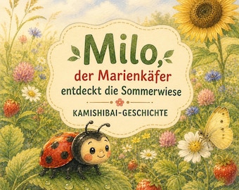 Kamishibai story, summer kindergarten story, natural history for daycare & preschool (PDF), under-3 story