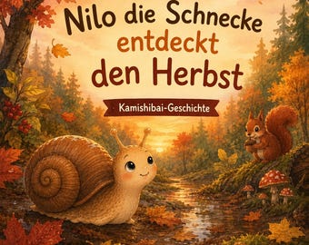 Kamishibai Herbst, Nilo die Schnecke entdeckt den Herbst - Kamishibai Geschichte für Kinder, Kita Herbst, U3 geeignet & für Kindergarten