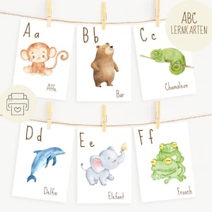 ABC Flashcards Animals – School Enrollment Gift – Learning Letters for Preschool & Back to School – Learning Material for Children – Alphabet Cards