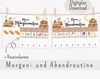 Morning & evening routine for children Bakery, daily schedule for children, routine plan to print, routine plan for children