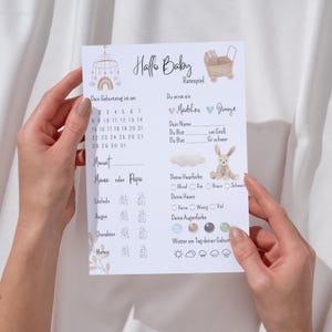 Babyparty Ratespiel | Babyparty Boho | Babyparty Spiel Ausfüllkarten | Babyparty Regenbogen | Zum ausdrucken