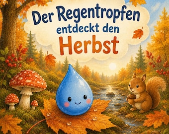 Kamishibai Autumn – The Raindrop Discovers Autumn | Picture Cards about Weather & Nature for Kindergarten and Daycare