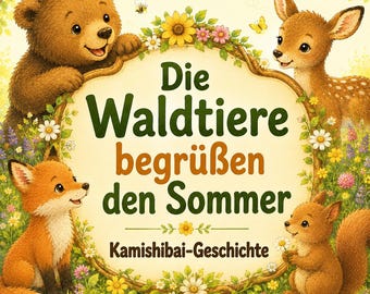 Kamishibai Forest Animals Summer Story for Daycare and Kindergarten, Under 3 Story, Storytelling Theater Daycare, Picture Cards PDF