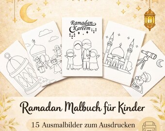 Ramadan coloring book for children, Ramadan crafts and coloring templates for children, Islamic coloring pages to print, Ramadan Kareem