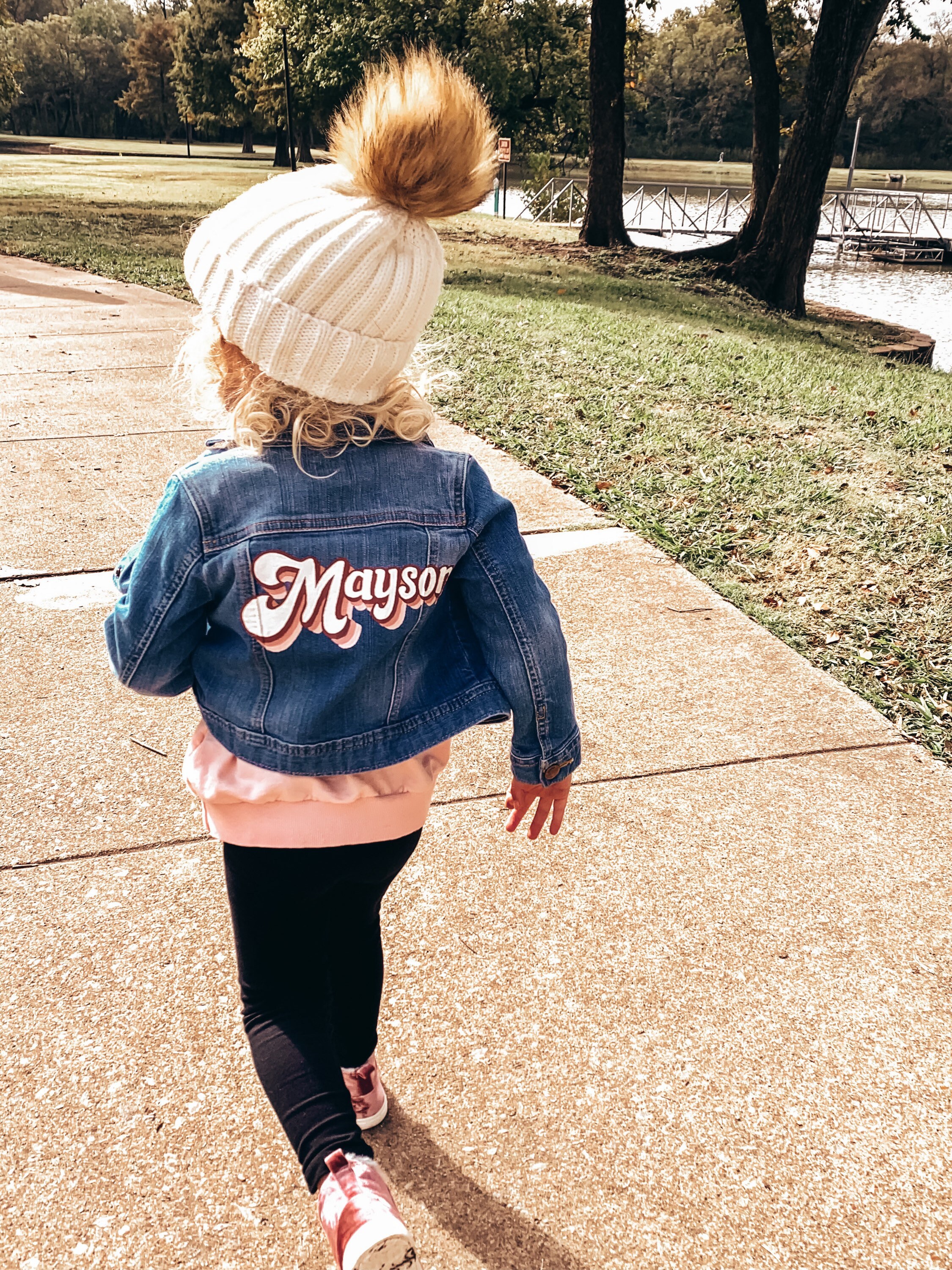 Custom Glitter Monogram Baby or Toddler Denim Jacket - Vintage Wash –  itsmypartykids