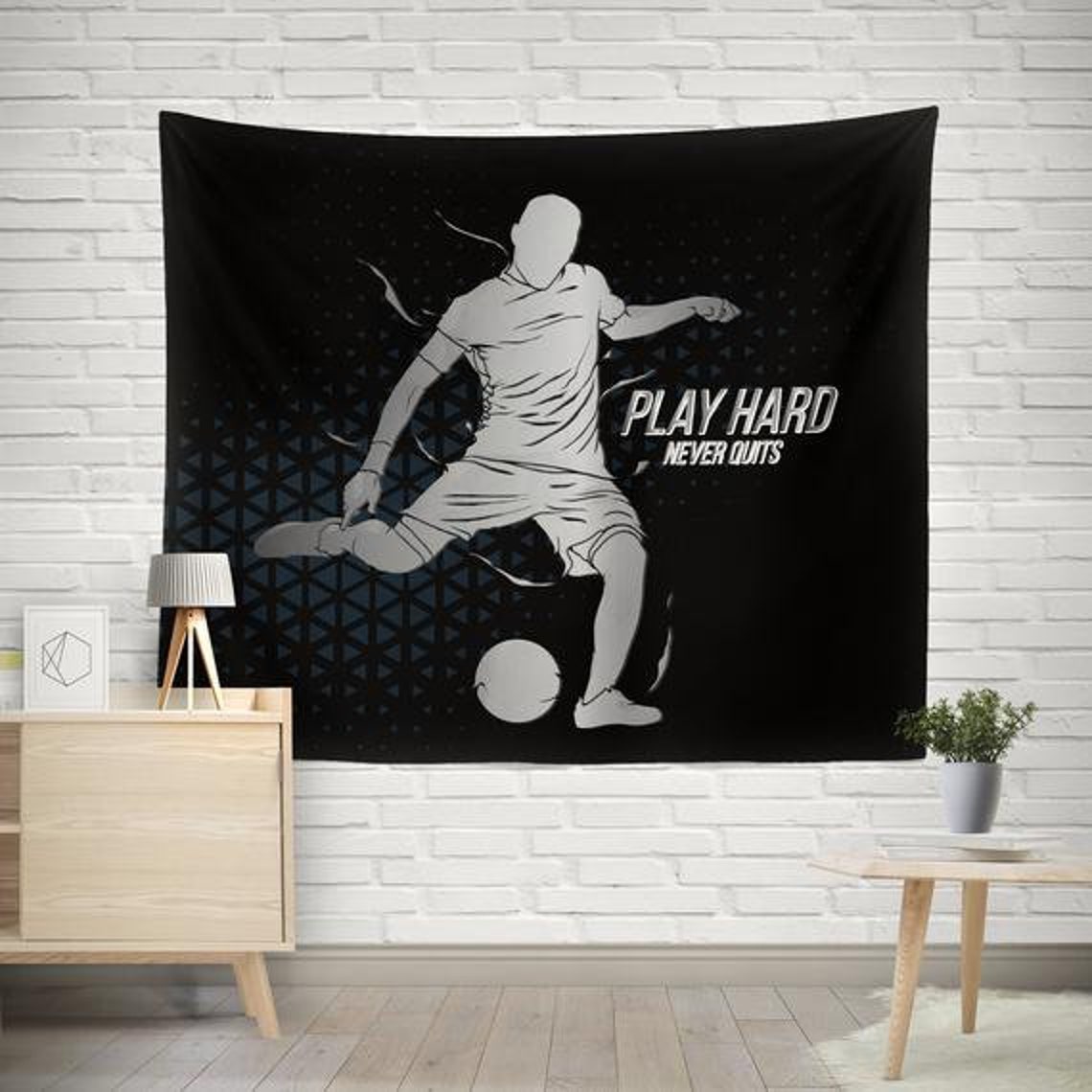 Football Tapestry Soccer Tapestry Sport Inspired Wall Etsy