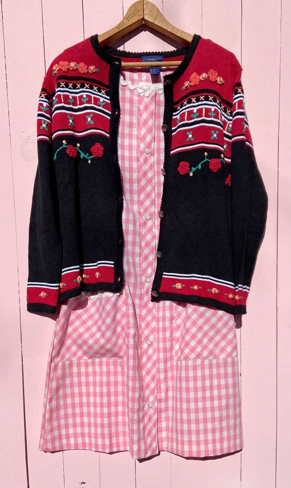 Vintage Embroidered Cottagecore Cardigan Gem