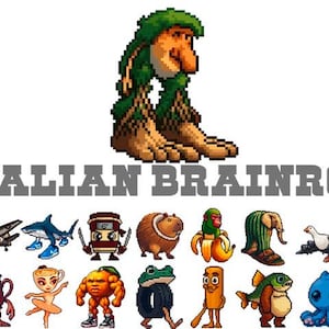 italian brainrot | Brr Brr Patapim | pixel art png image
