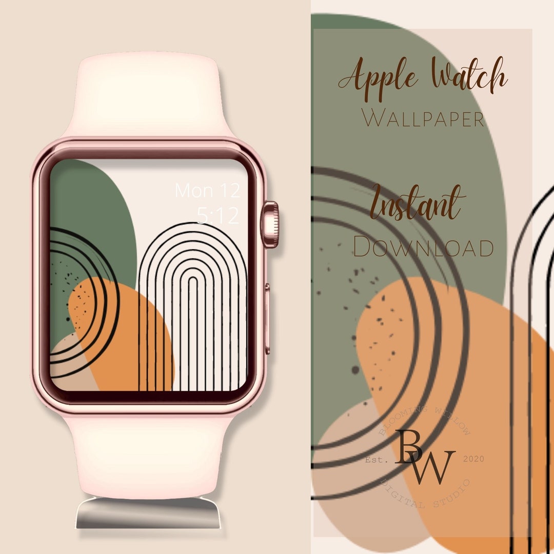 APPLE WATCH WALLPAPER Aesthetic Green Abstract Apple Watch