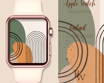 APPLE WATCH WALLPAPER Aesthetic green abstract / Apple watch accessories, iwatch wallpaper, digital wallpaper Apple watch