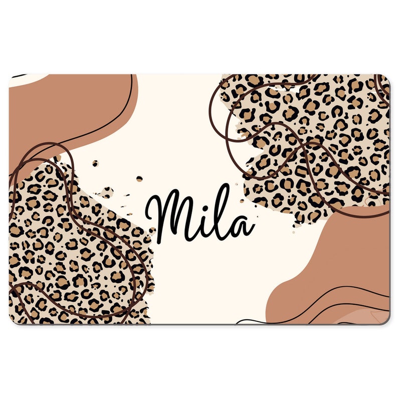 Personalized Leopard Desk Mat Large Mousepad Office Gifts Etsy