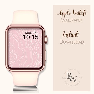 APPLE WATCH WALLPAPER Pink woodgrain | Apple watch accessories | iwatch wallpaper | digital wallpaper | Smartwatch wallpaper face