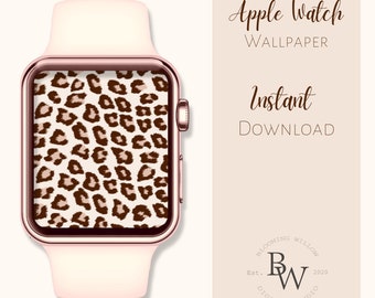APPLE WATCH WALLPAPER Leopard / Apple watch accessories | iwatch wallpaper | digital wallpaper Apple watch | Smart watch wallpaper face