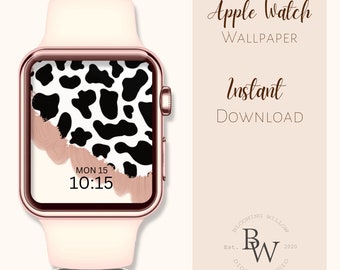 APPLE WATCH WALLPAPER Cow Prints | Spots aesthetic | Watch face iPhone | animal print apple watch background | Cute Samsung watch face cow