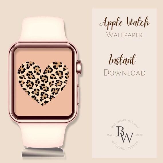 APPLE WATCH WALLPAPER Animal Print Leopard / Apple Watch Etsy