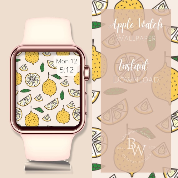 APPLE WATCH WALLPAPER Lemon Pattern Apple Watch Accessories