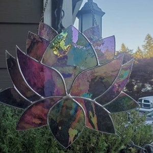 Purple iridescent suncatcher