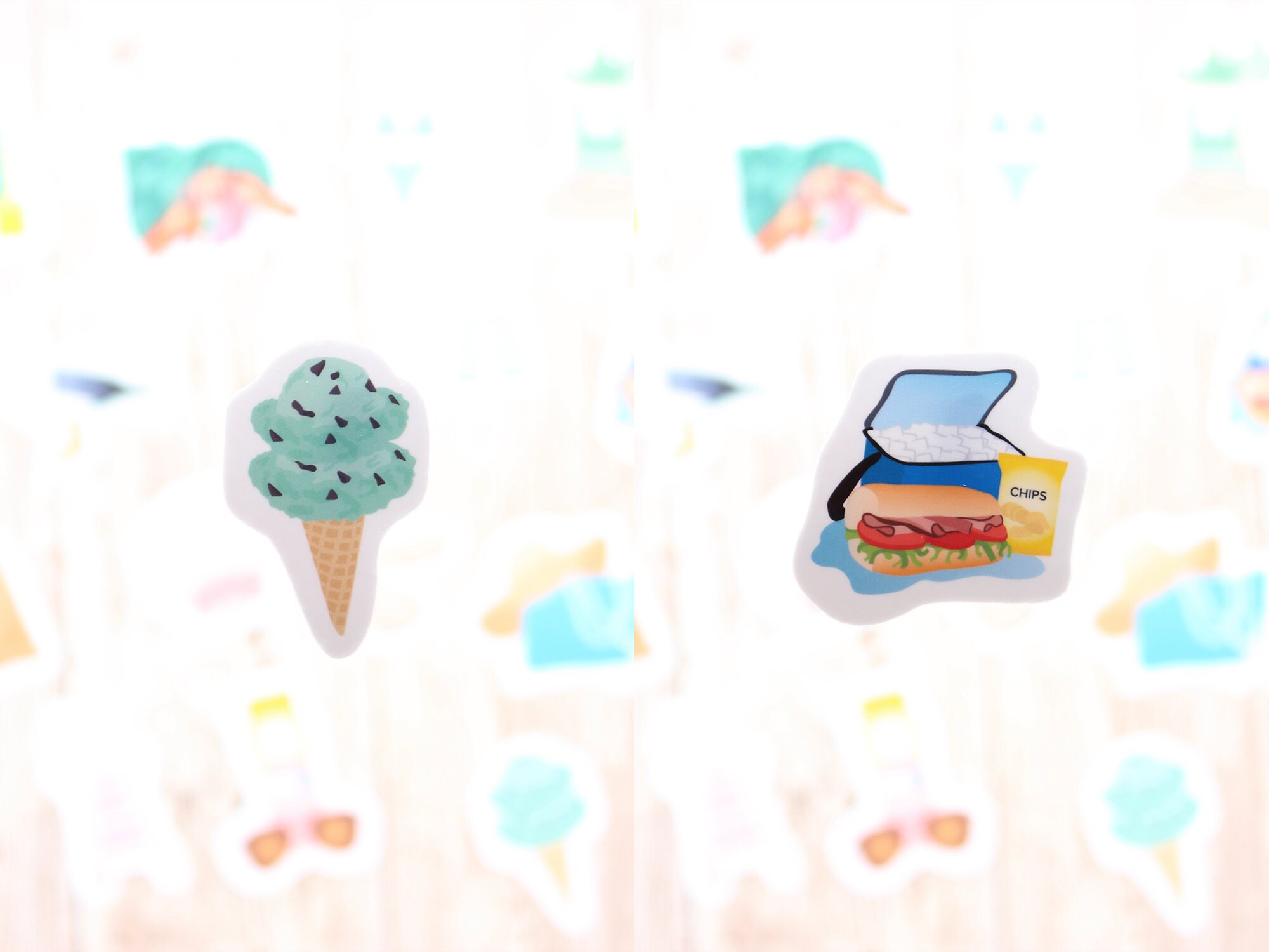 beach sticker pack 15 stickers in bundle waterproof etsy